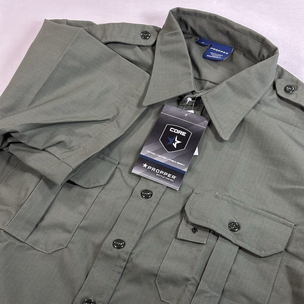 NEW Propper Tactical Uniform Shirt XL Olive Green Short Sleeve Ripstop Military